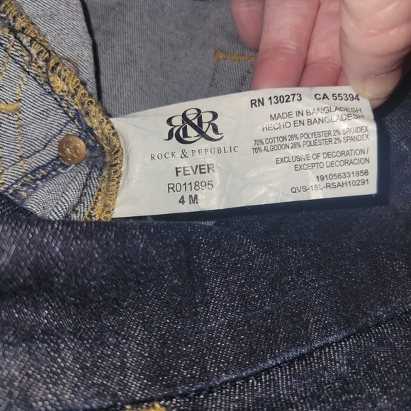 Rock & Republic Jeans Pull On Jegging Denim RX Blue Dark Wash womens 4m - Picture 6 of 8